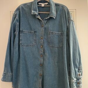 Old Navy Classic Blue Boyfriend Shirt